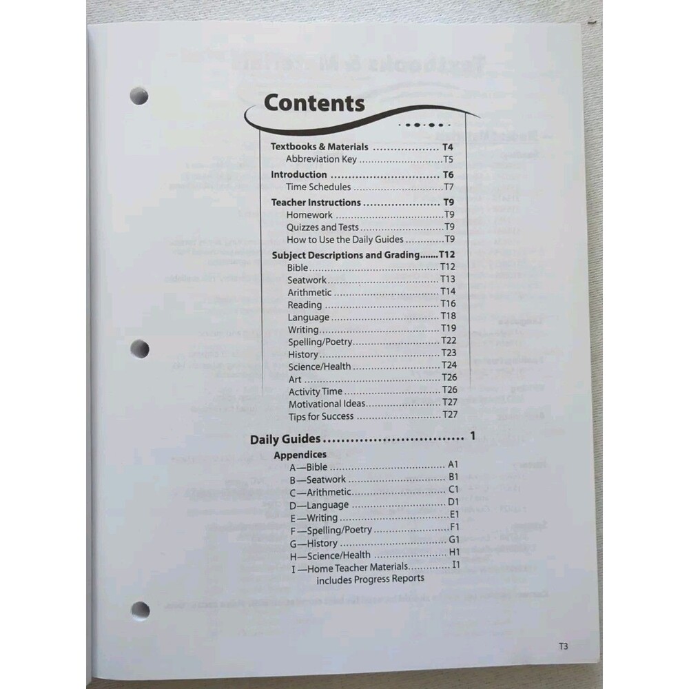 Abeka Homeschool Grade 3 Video Manual Daily Lesson Guide 2023, Like New - Picture 5 of 5